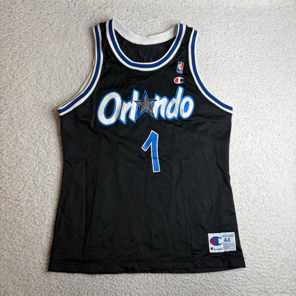 Vintage Champion Orlando Magic Penny Hardaway 1 NBA Jersey Black Size 44 Large